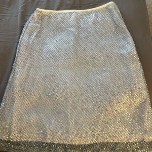 Vintage Moda Intl. Mesh and Beaded Skirt